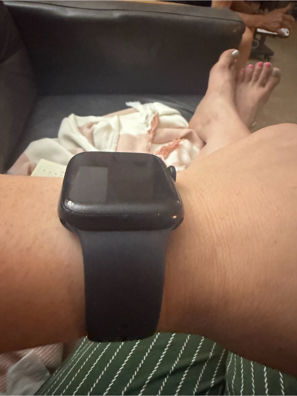 Apple Watch with Black Silicone Sport Band